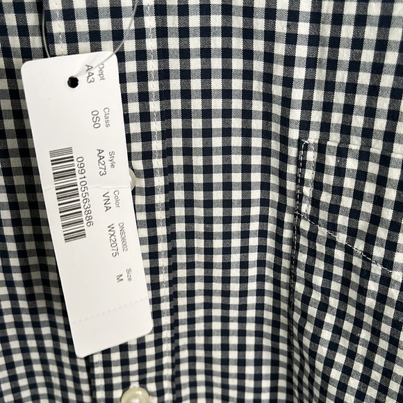 J Crew Navy Gingham Shirt - Picture 6 of 6